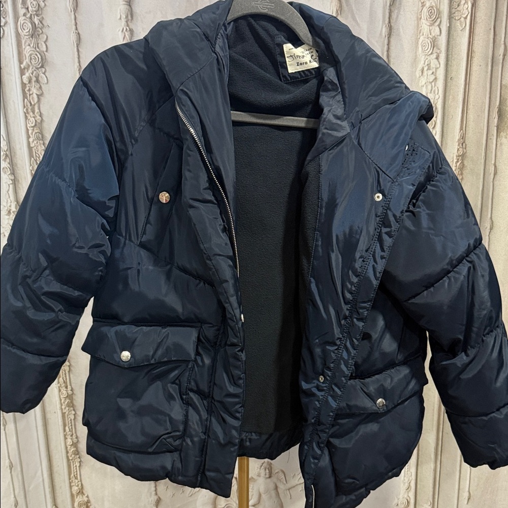 Zara boys   Dark Blue Puffer Jacket for Women